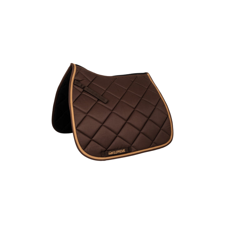Quilted dressage saddle pad BROWN/BEIGE