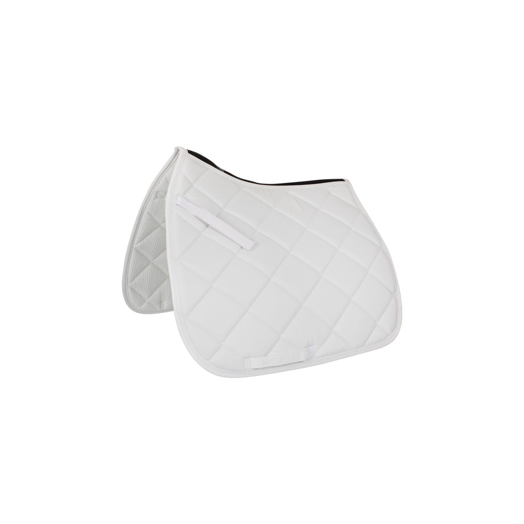 Quilted dressage saddle pad WHITE/WHITE