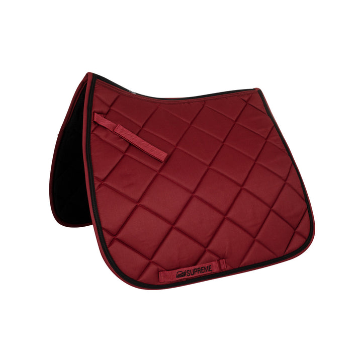 Quilted dressage saddle pad BURGUNDY/BLACK