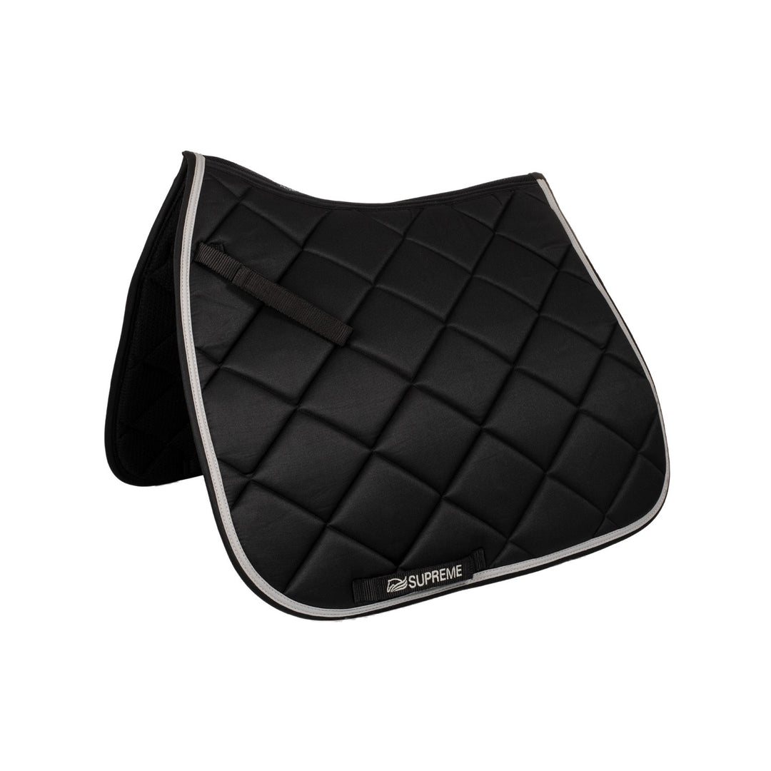 Quilted dressage saddle pad BLACK/LIGHT GREY