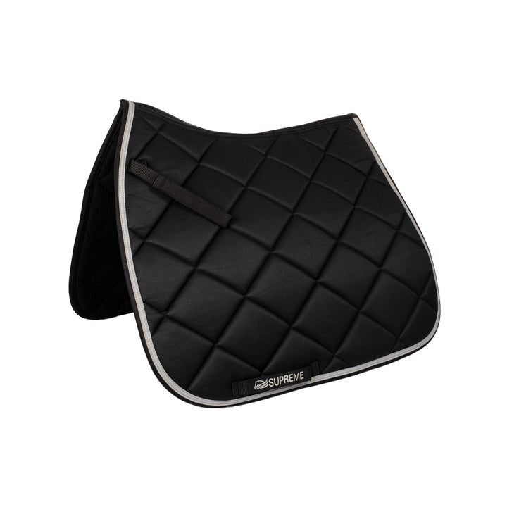 Quilted dressage saddle pad BLACK/LIGHT GREY