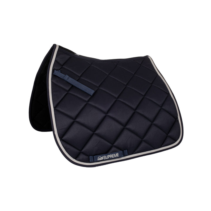 Quilted dressage saddle pad NAVY/LIGHT GREY