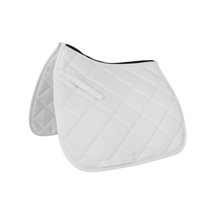 Quilted dressage saddle pad WHITE/WHITE