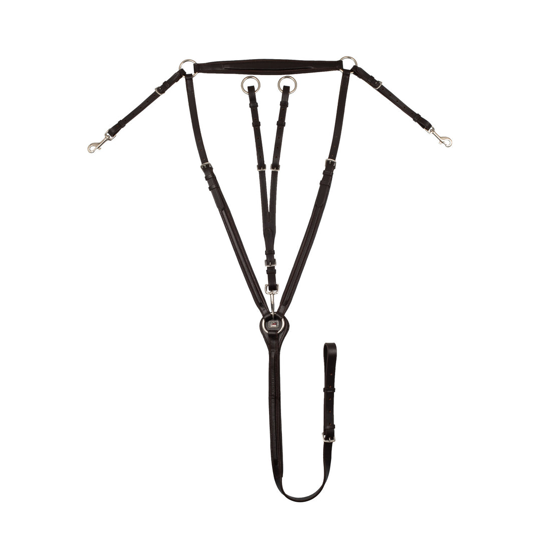 Padded breastplate with removable martingale BROWN
