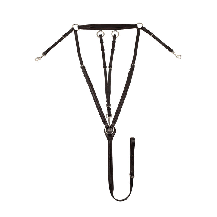 Padded breastplate with removable martingale BROWN
