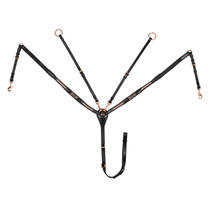 BREASTPLATE WITH TREAD DETAILS LEATHER FORK BLACK