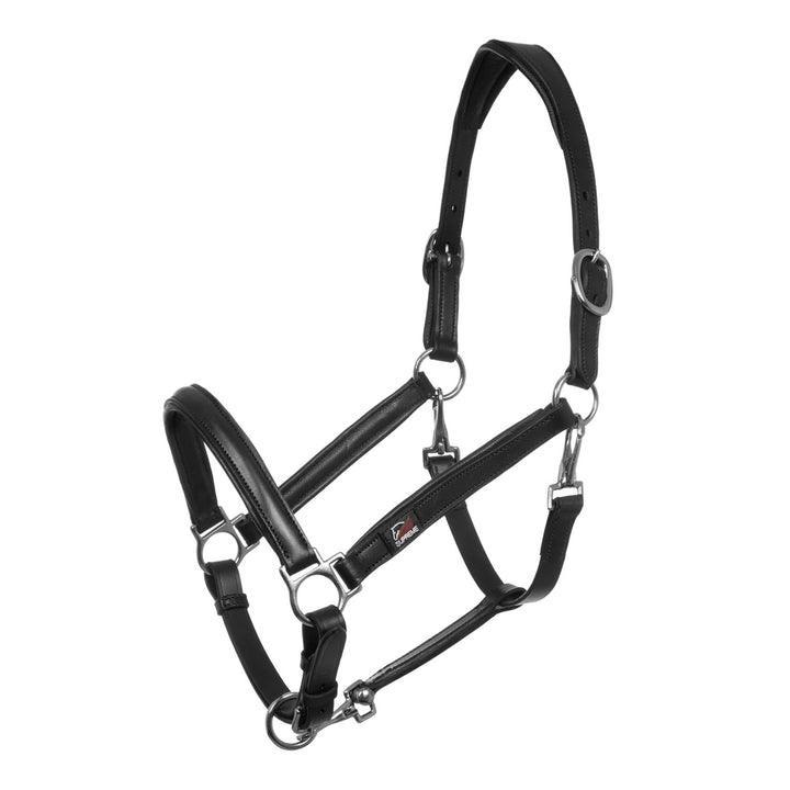 ERGONOMIC LEATHER HALTER BLACK