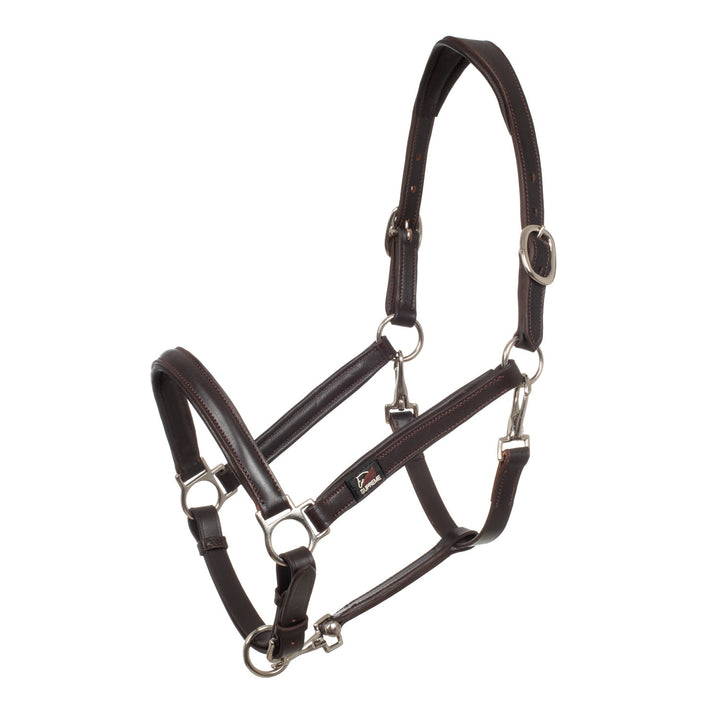 ERGONOMIC LEATHER HALTER BROWN