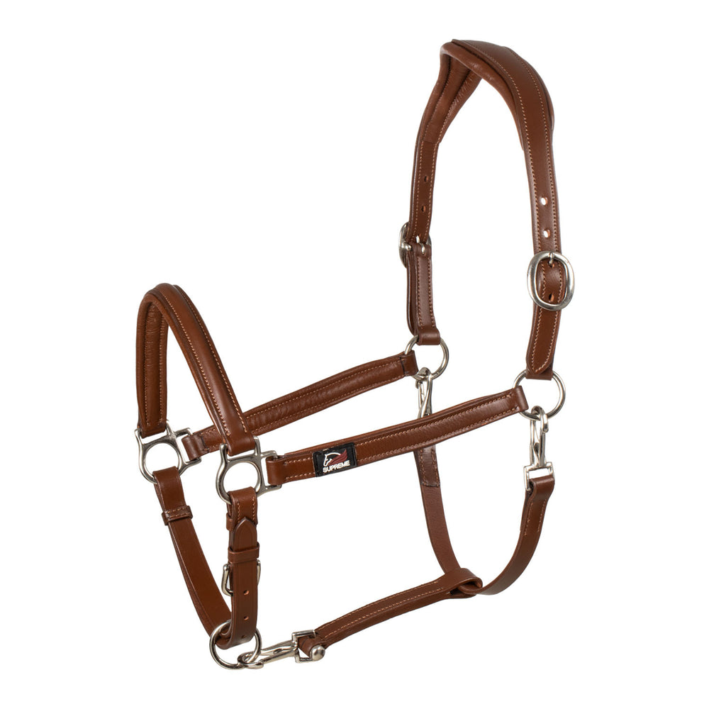 ERGONOMIC LEATHER HALTER COGNAC
