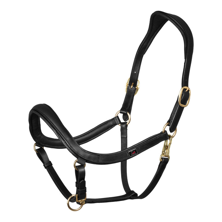 SWEDISH SHAPED LEATHER HALTER BLACK