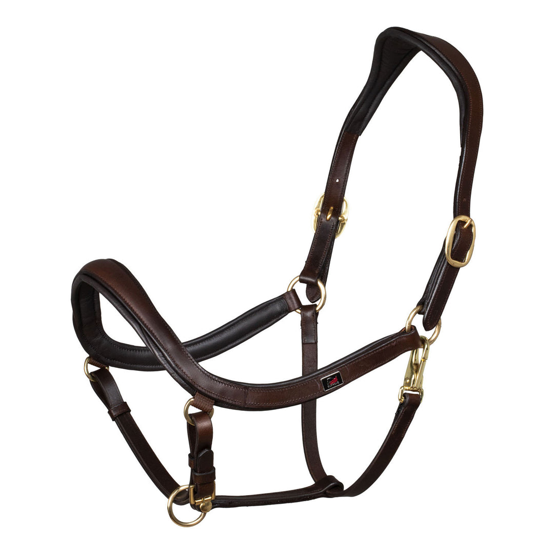 SWEDISH SHAPED LEATHER HALTER DARK BROWN