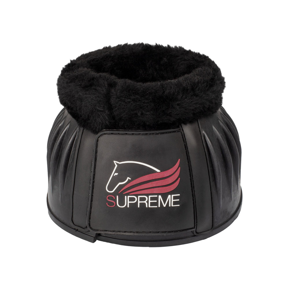 RUBBER BELL BOOTS WITH SYNTHETIC FUR BLACK