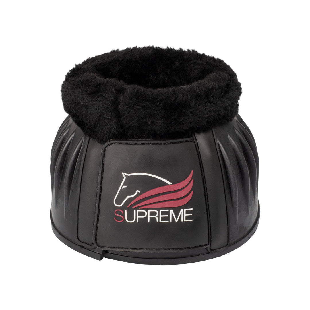 RUBBER BELL BOOTS WITH SYNTHETIC FUR BLACK