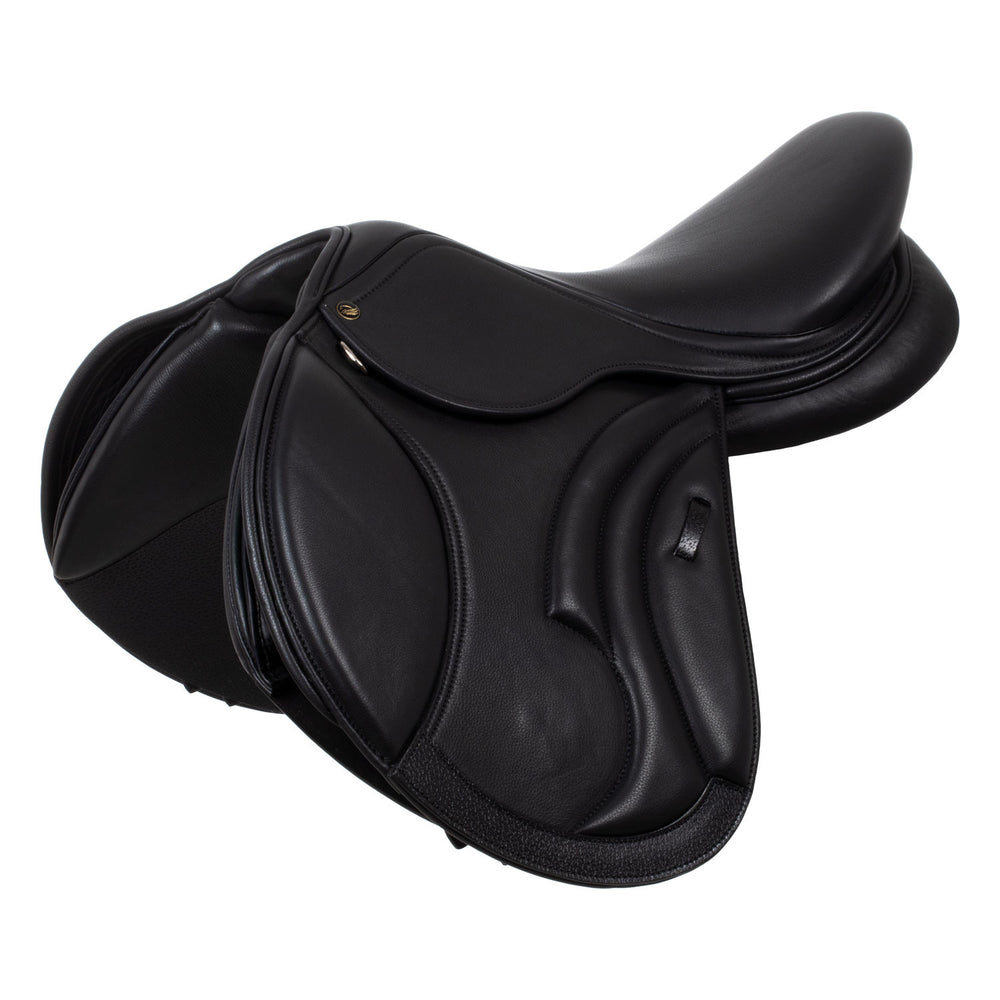 Las Vegas jumping saddle in double leather BLACK