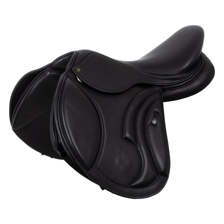 Las Vegas jumping saddle in double leather BLACK