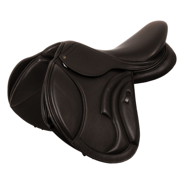 Las Vegas jumping saddle in double leather DARK BROWN