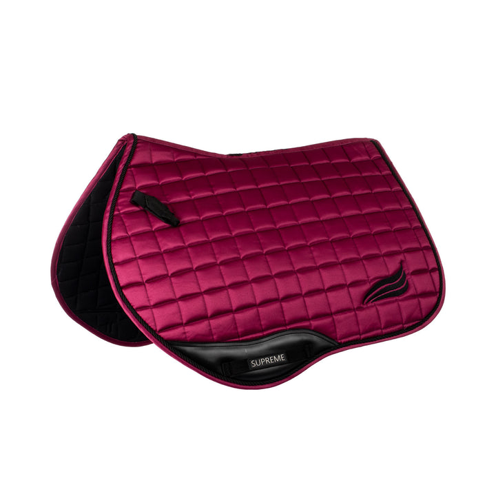 Satin jumping saddle pad BURGUNDY