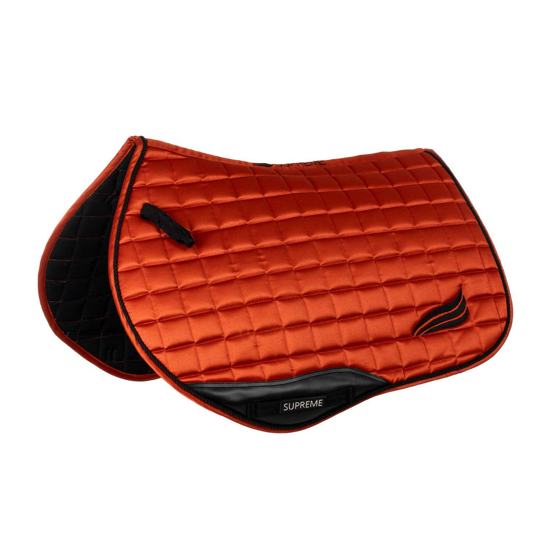 Satin jumping saddle pad ORANGE