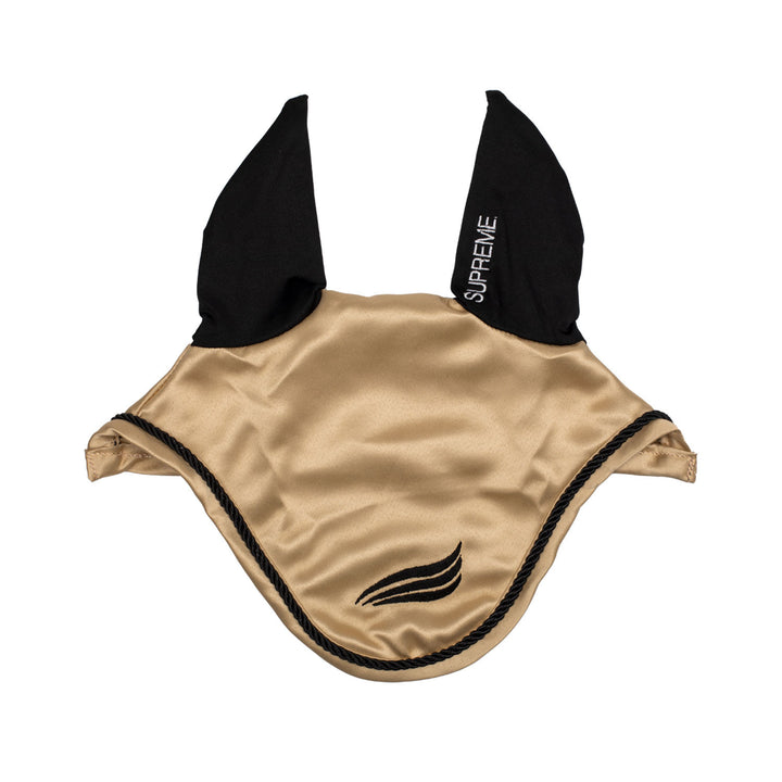 Satin fly veil with elastic ears BEIGE