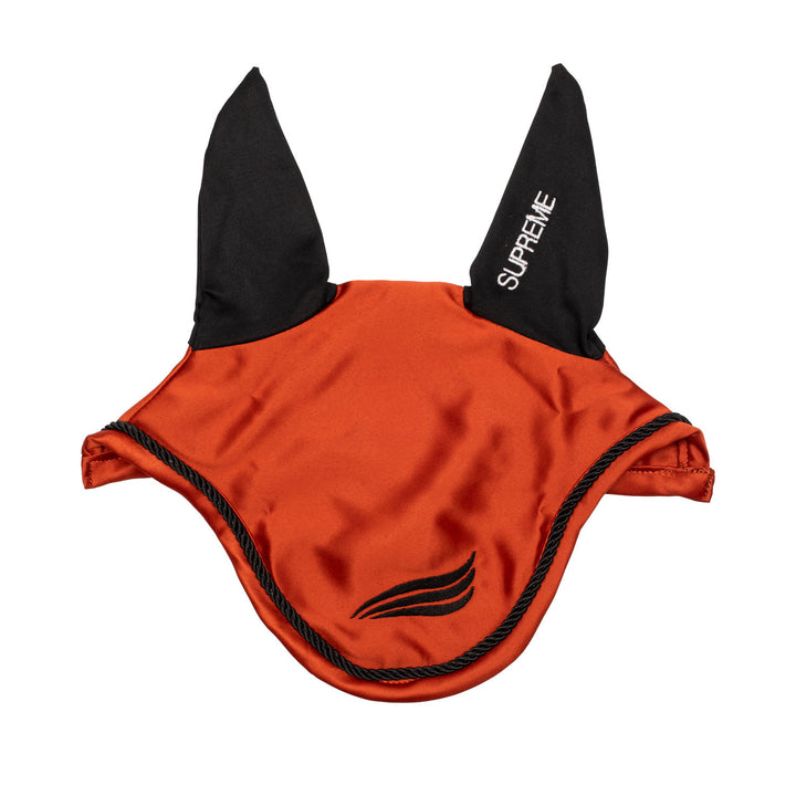 Satin fly veil with elastic ears ORANGE