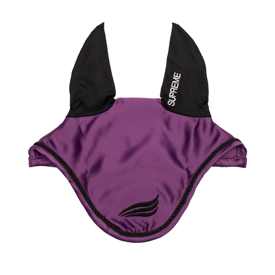 Satin fly veil with elastic ears VIOLET