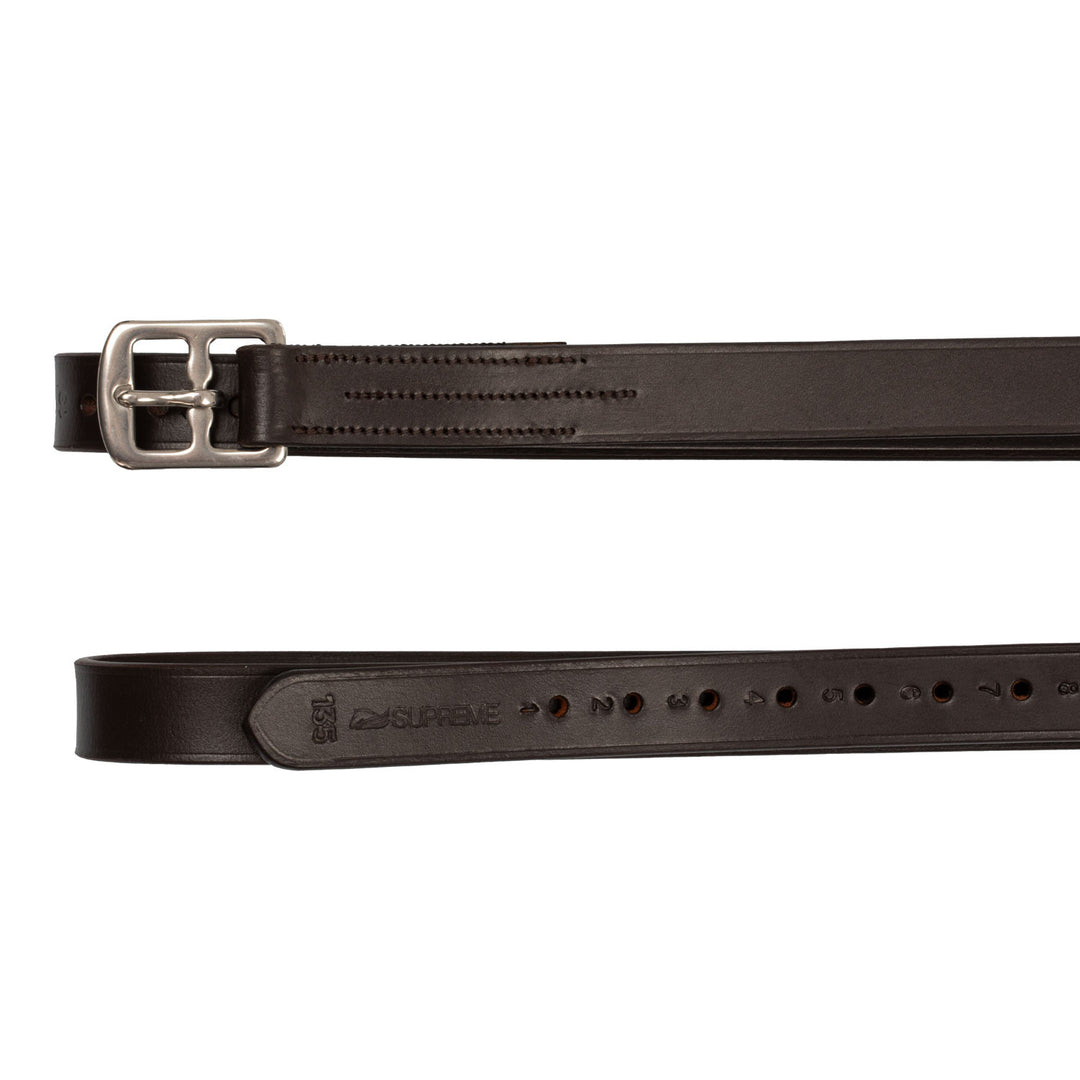 STIRRUP LEATHER SS FITTING DARK BROWN