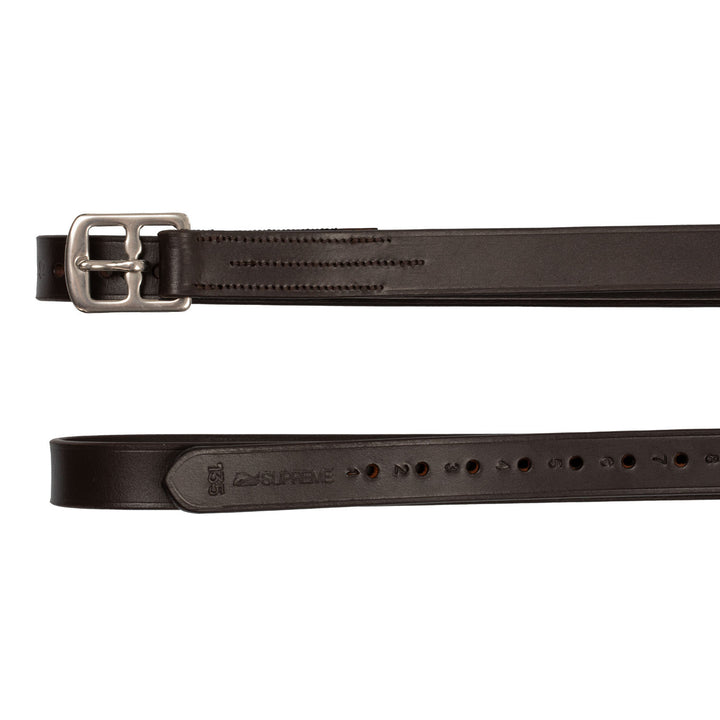 STIRRUP LEATHER SS FITTING DARK BROWN