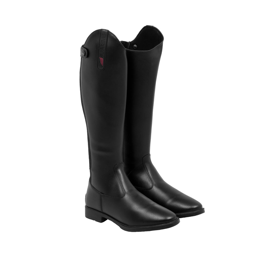 KID'S SMOOTH CALF WIDE BOOTS BLACK