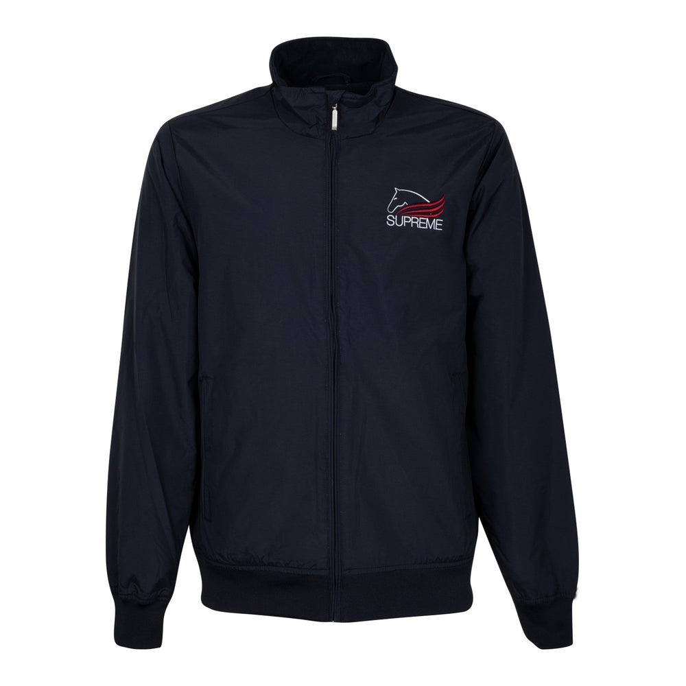 Unisex bomber in technical fabric with fleece NAVY