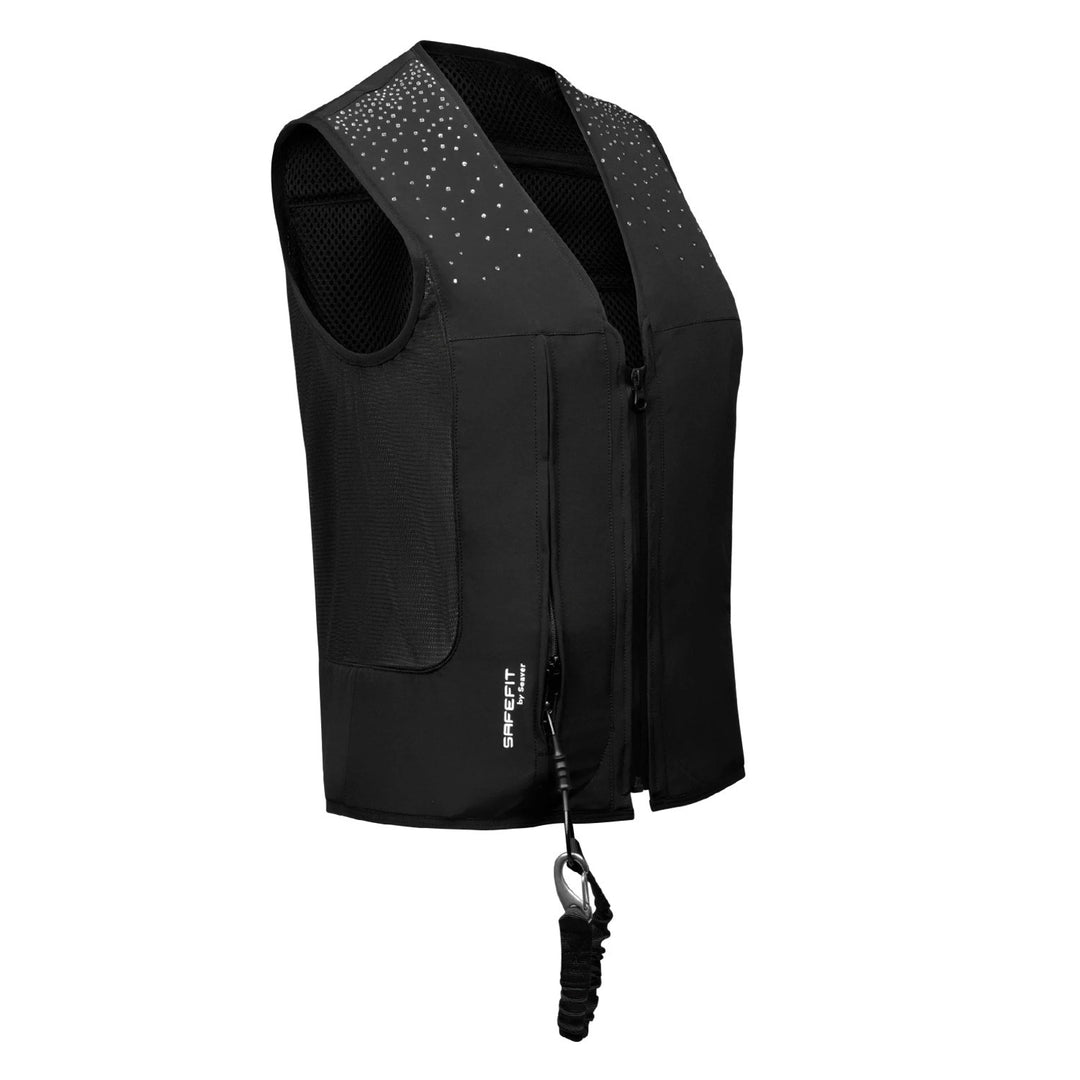 SAFE FIT CRYSTAL RAIN AIRBAG VEST BLACK