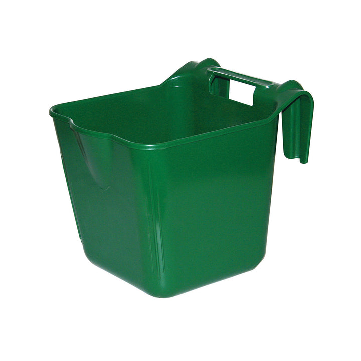PLATIC FEEDER WITH HANDLE AND HOOKS GREEN