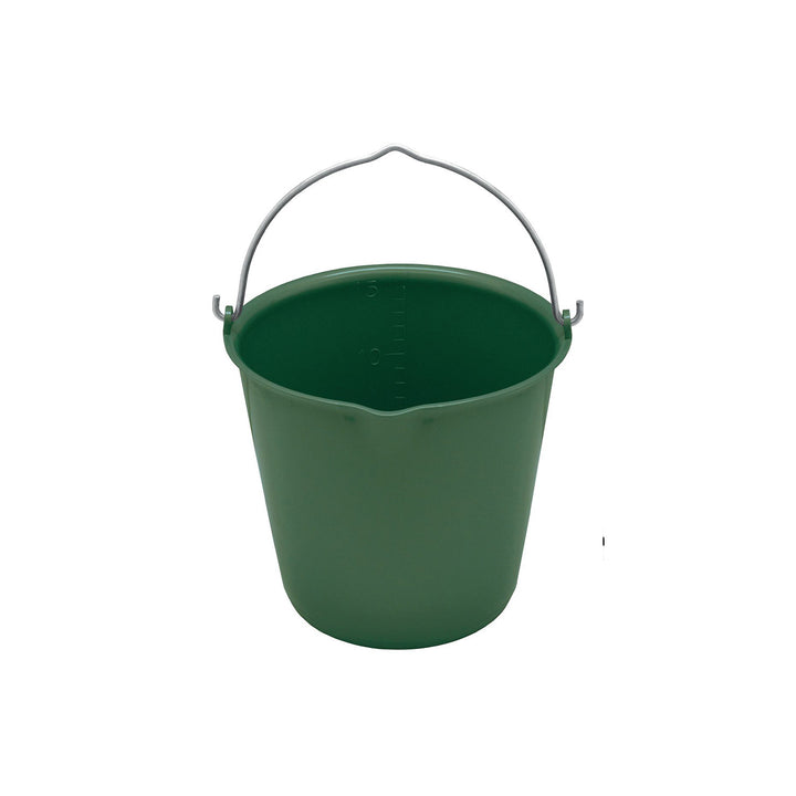 FLEX PLASTIC BUCKET WITH METAL HANDLE CAPACIT GREEN
