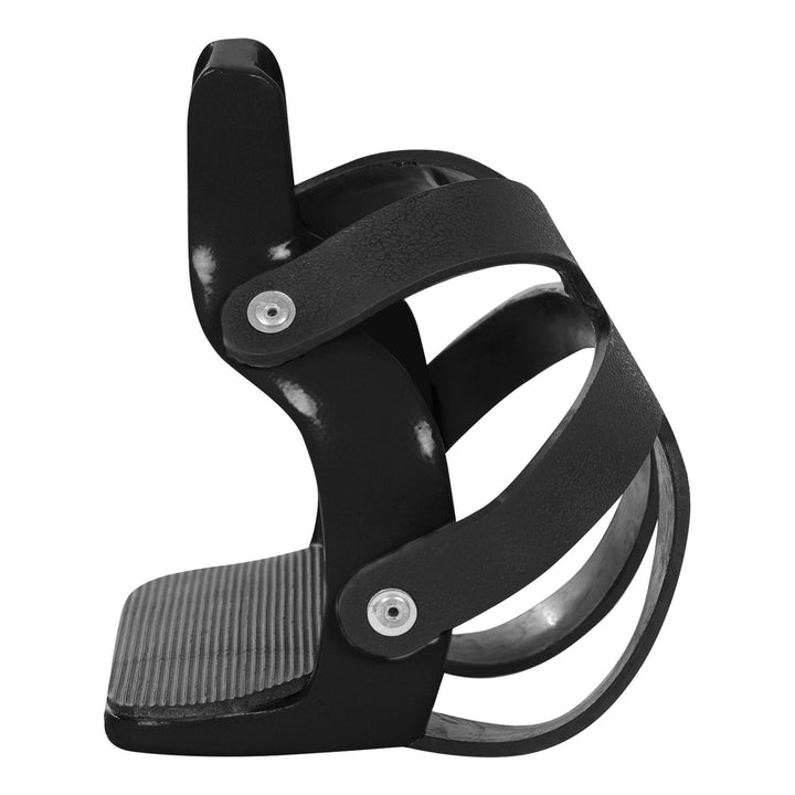ALUMINUM COLOR STIRRUP WITH TOE CAGE BLACK