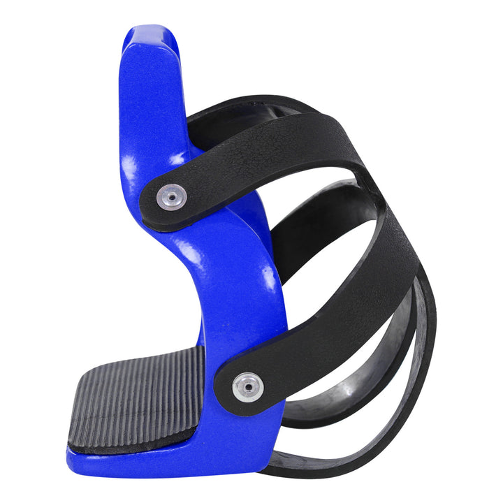 ALUMINUM COLOR STIRRUP WITH TOE CAGE ROYAL BLUE