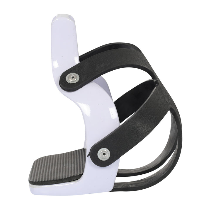 ALUMINUM COLOR STIRRUP WITH TOE CAGE WHITE