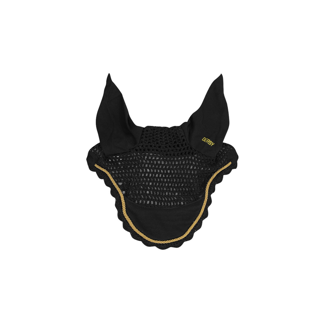 DERBY COTTON PONY FLY VEIL BLACK/GOLD/BLACK