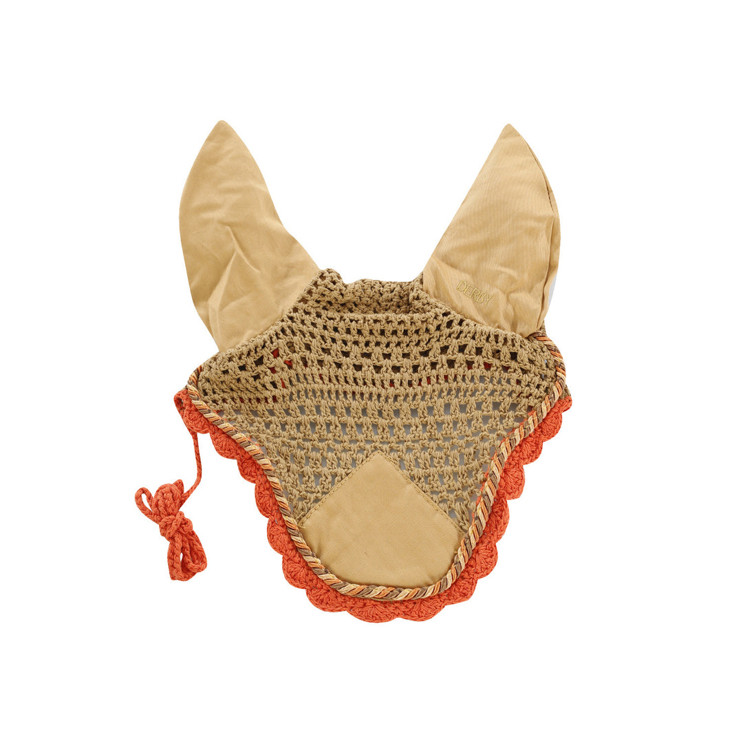 DERBY COTTON PONY FLY VEIL CAMEL/MULTI/ORANGE
