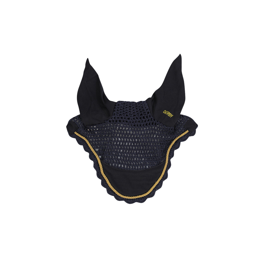 DERBY COTTON PONY FLY VEIL NAVY/GOLD/NAVY