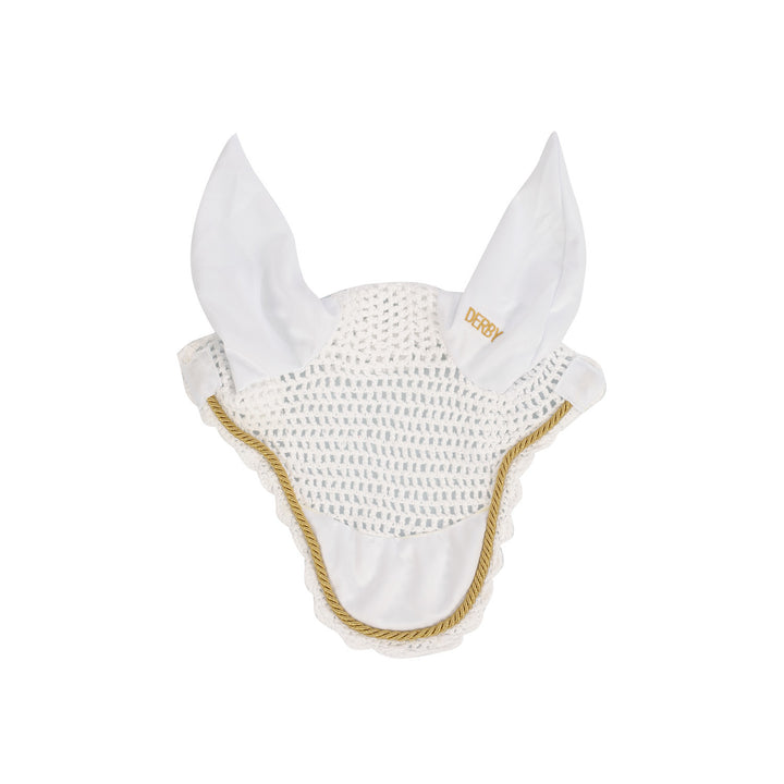 DERBY COTTON PONY FLY VEIL WHITE/GOLD/WHITE