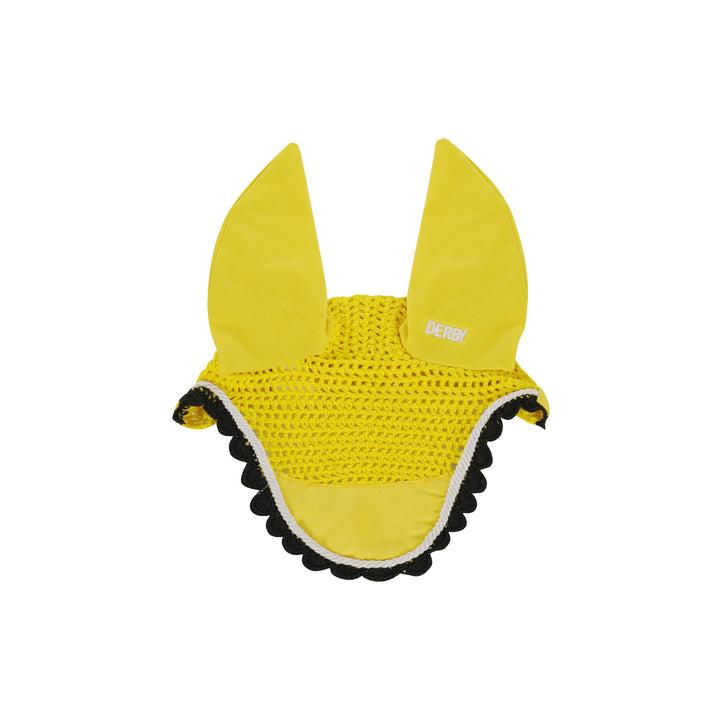DERBY COTTON PONY FLY VEIL YELLOW/WHITE/BLACK