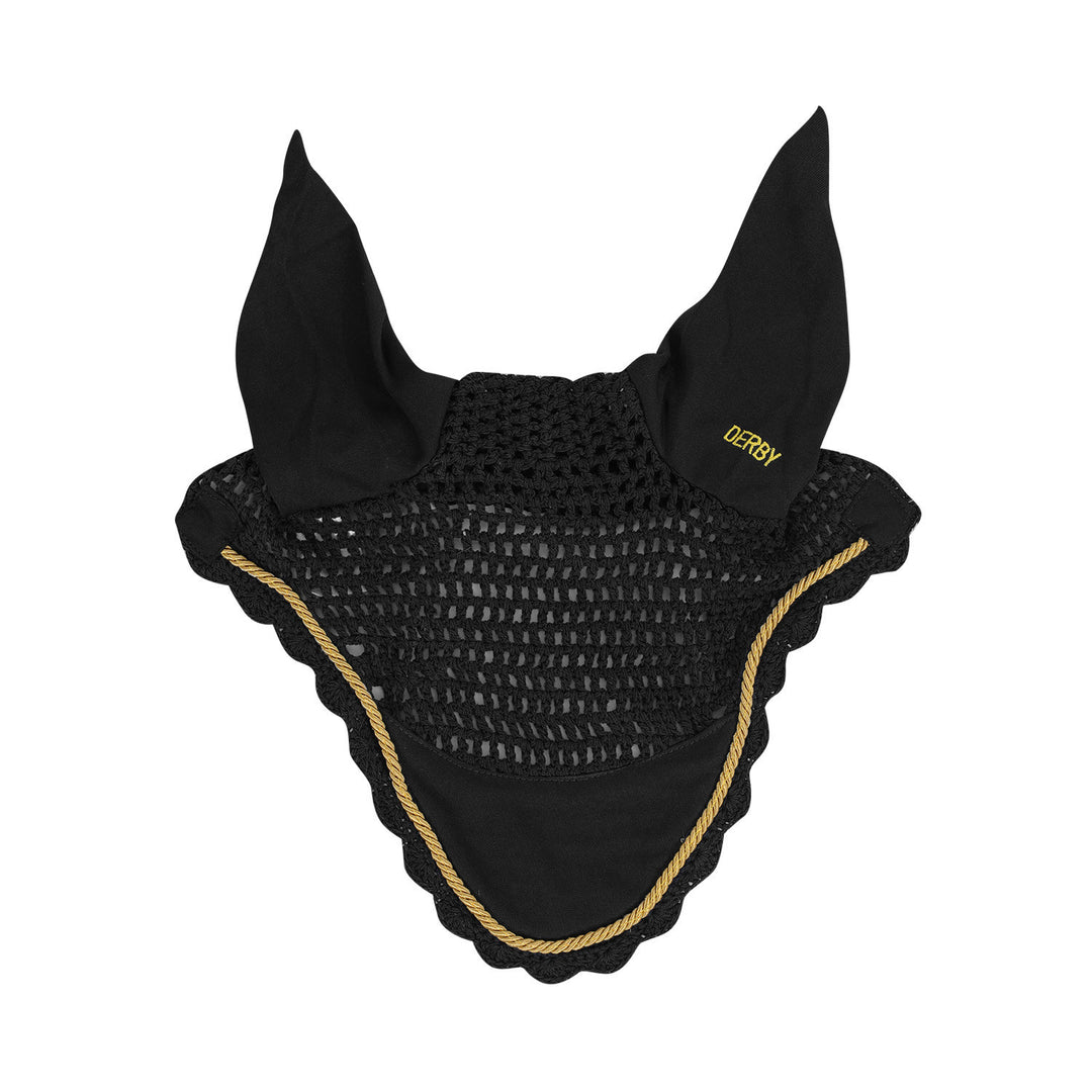 DERBY COTTON HORSE HAT BLACK/GOLD/BLACK