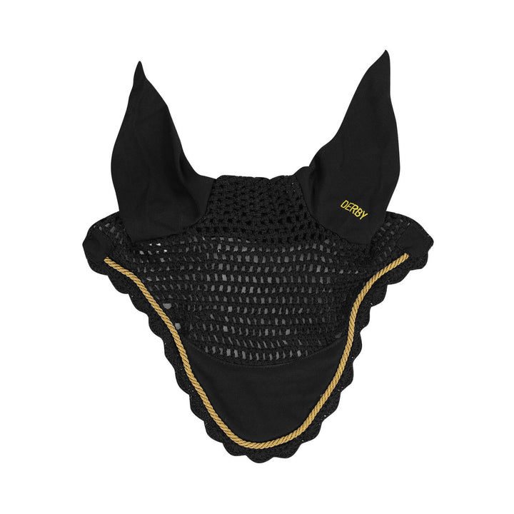 DERBY COTTON HORSE HAT BLACK/GOLD/BLACK