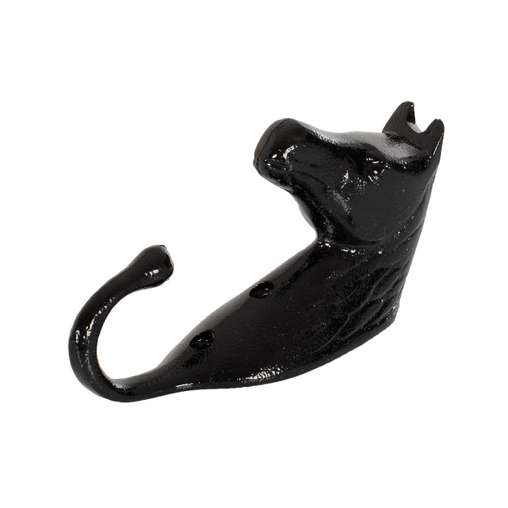 HORSE HEAD ALUMINUM BRIDLE BRACKET BLACK