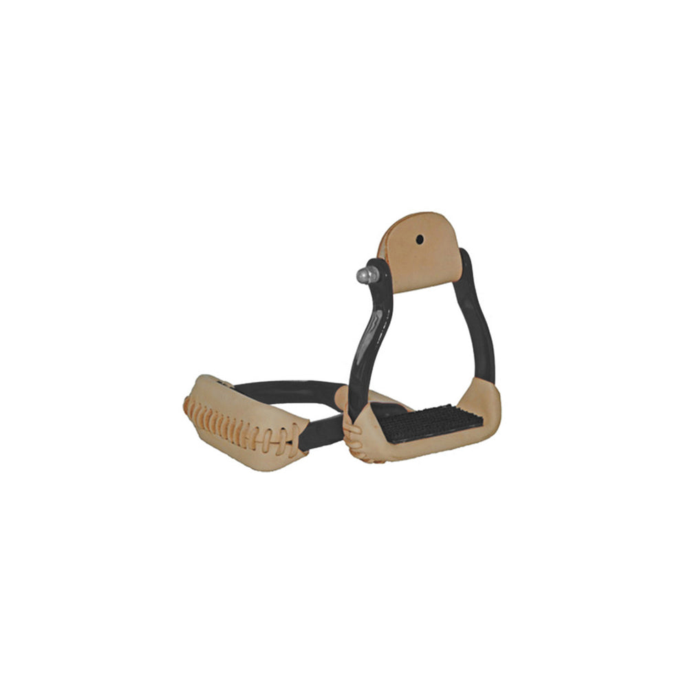 POOL'S COLORED ALUMINUM BARREL STIRRUPS WITH  BLACK
