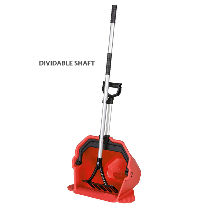 Quick Pick multipurpose bin with rake RED