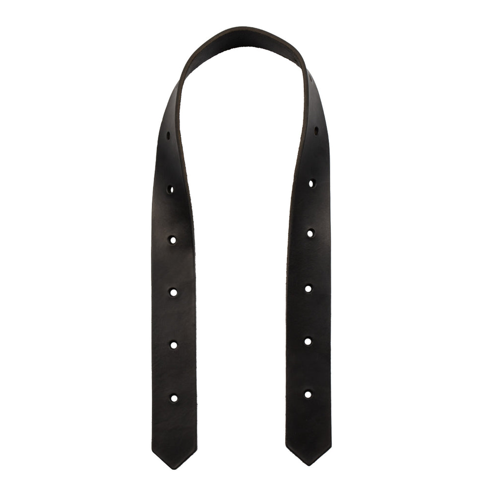 Western leather short girth straps 46 cm BLACK