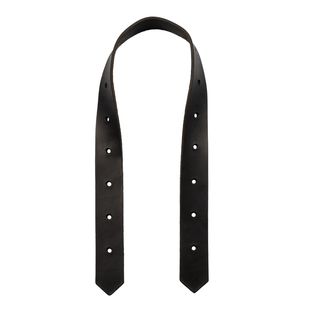 Western leather short girth straps 46 cm BLACK