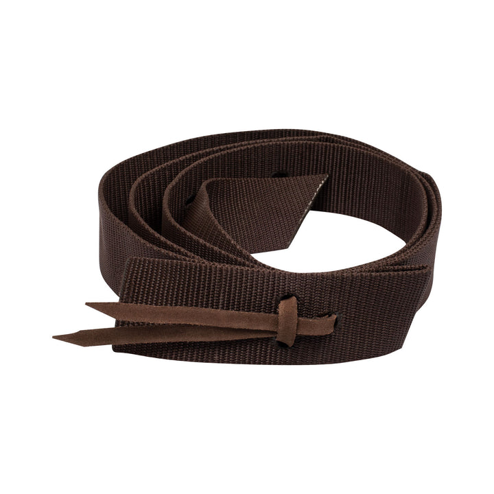 WESTERN SADDLE LONG NYLON TIE STRAP BROWN