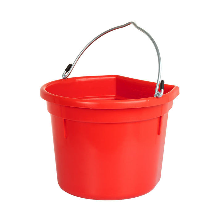 PLASTIC BUCKET WITH HANDLE RED
