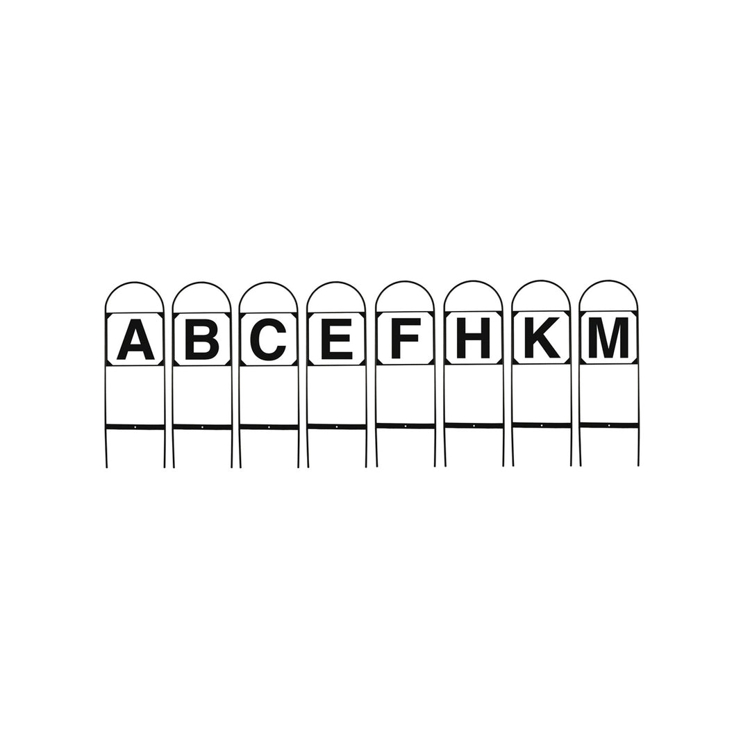DRESSAGE MARKERS IN IRON SET OF 8 PCS  ABCEFHKM